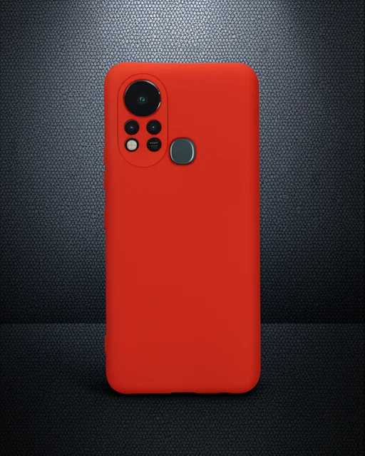 İnfinix Hot 11s Kılıf Nano İçi Kadife Silikon - Kırmızı