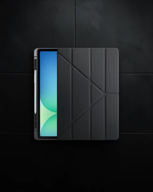 Apple İpad Pro 11 (2024) Kılıf Kalemlikli Hugo Tablet Kılıfı - Siyah