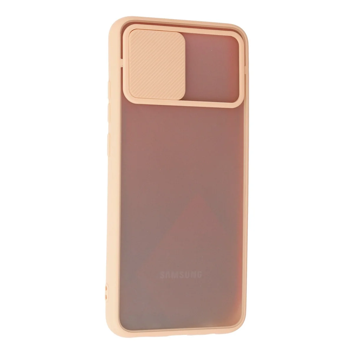 Samsung Galaxy A02s Kılıf Palm Buzlu Kamera Sürgülü Silikon - Pembe görsel 3