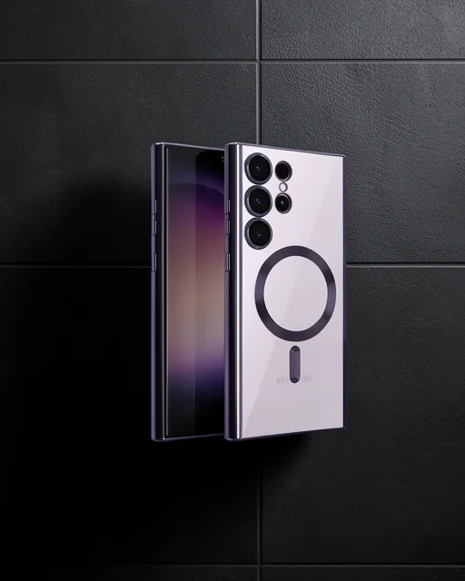 Samsung Galaxy S23 Ultra Kılıf Kross Magneticsafe Kapak - Mor