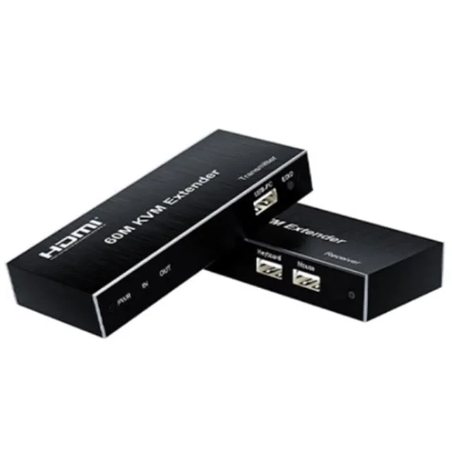 Novacom NVC-KVM60 4K 60 Metre HDMI+USB+IR To Cat6 Kvm Extender görsel 4
