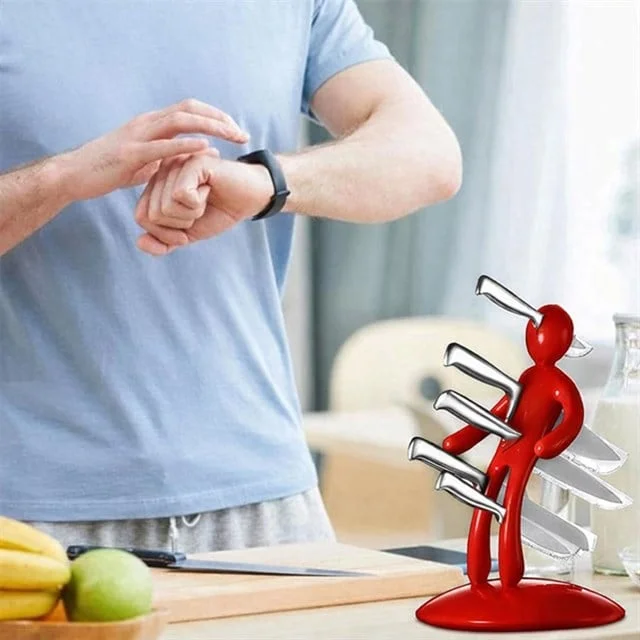 SN-29169 Kırmızı Çok Amaçlı Mutfak Tezgah Üstü Bıçak Tutucu Stand Organizer görsel 4