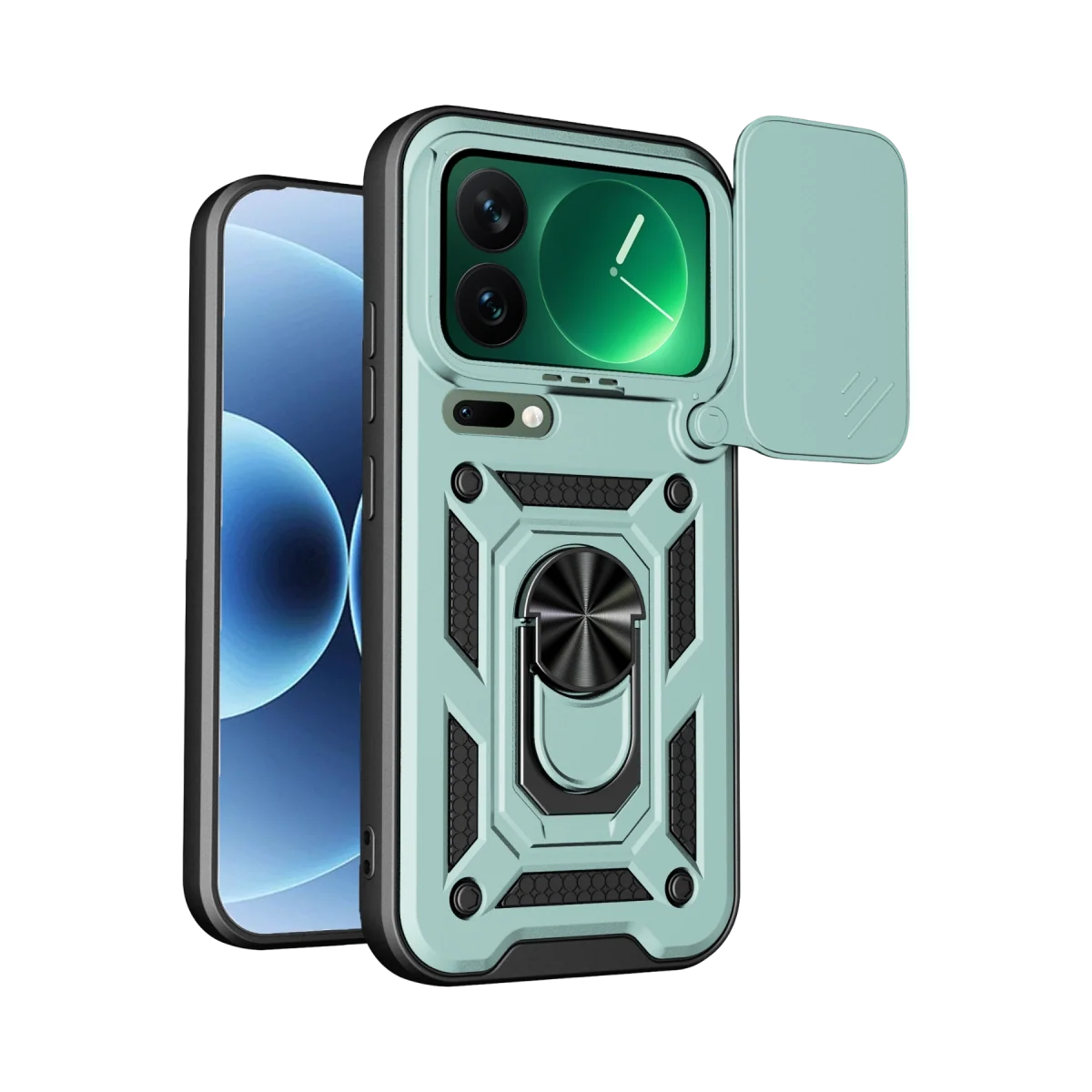 Xiao 17 Pro Pars Lens Yüzüklü Silikon - Yeşil