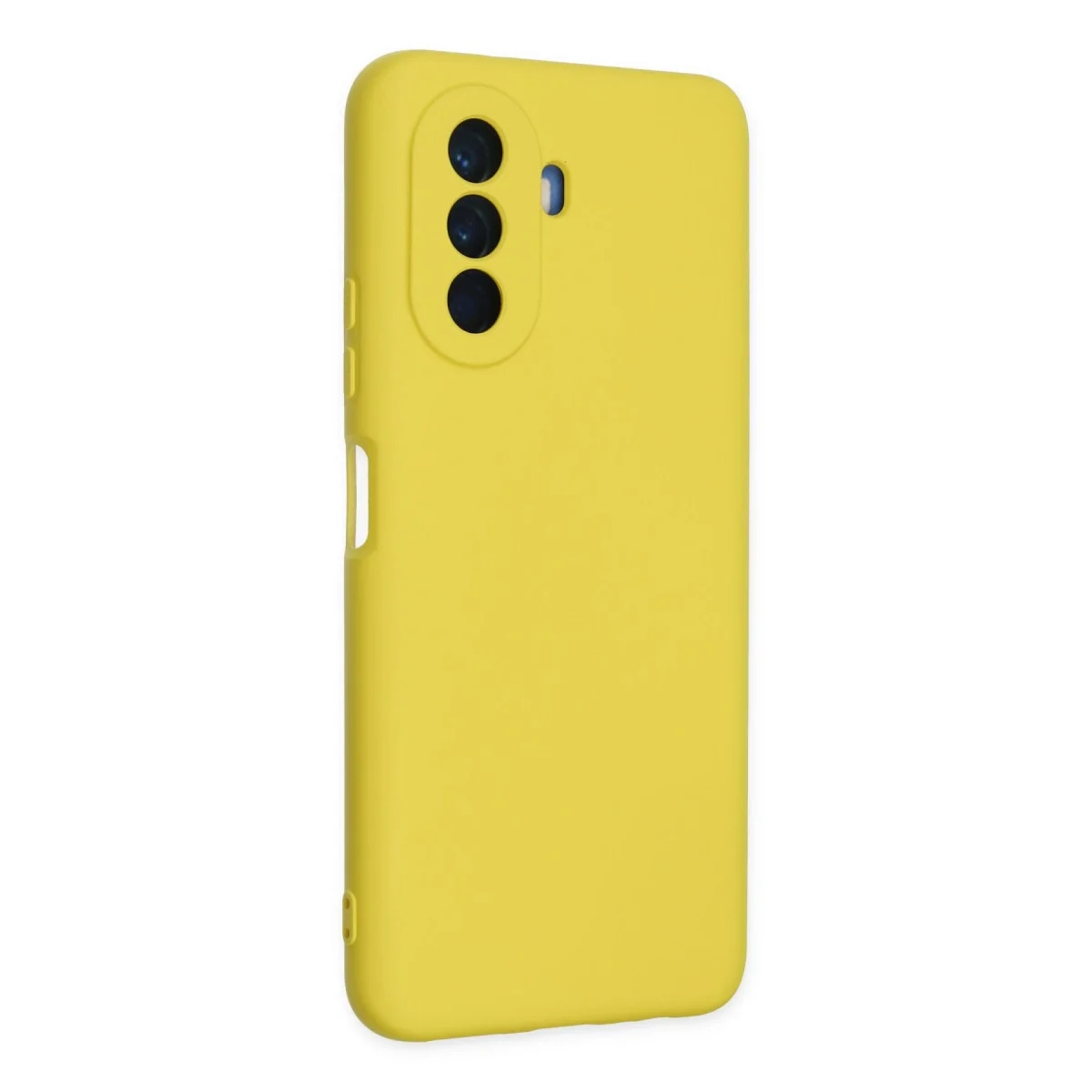 Huawei Nova Y70 Kılıf Nano İçi Kadife Silikon - Sarı görsel 2