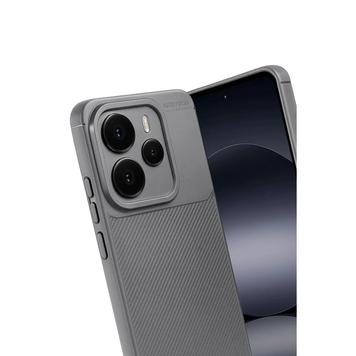 Xiao Note 14 5g Auto Focus Karbon Kapak - Gri görsel 2