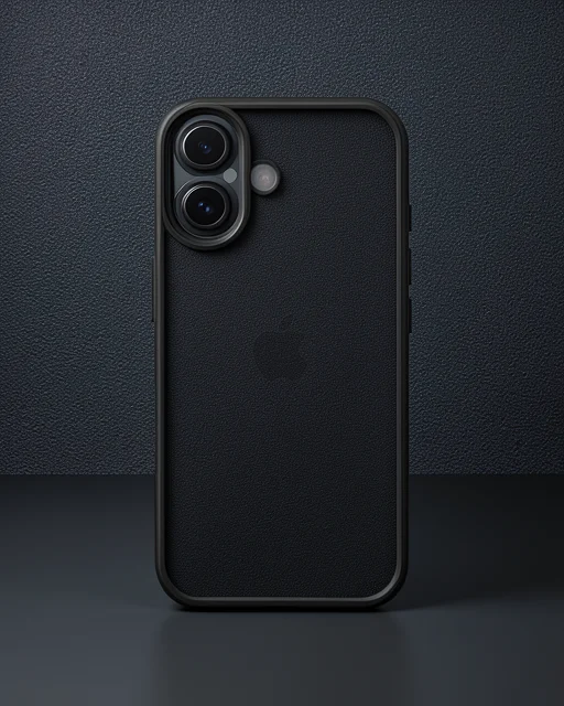 Apple İphone 16 Kılıf Razer Lensli Silikon - Siyah