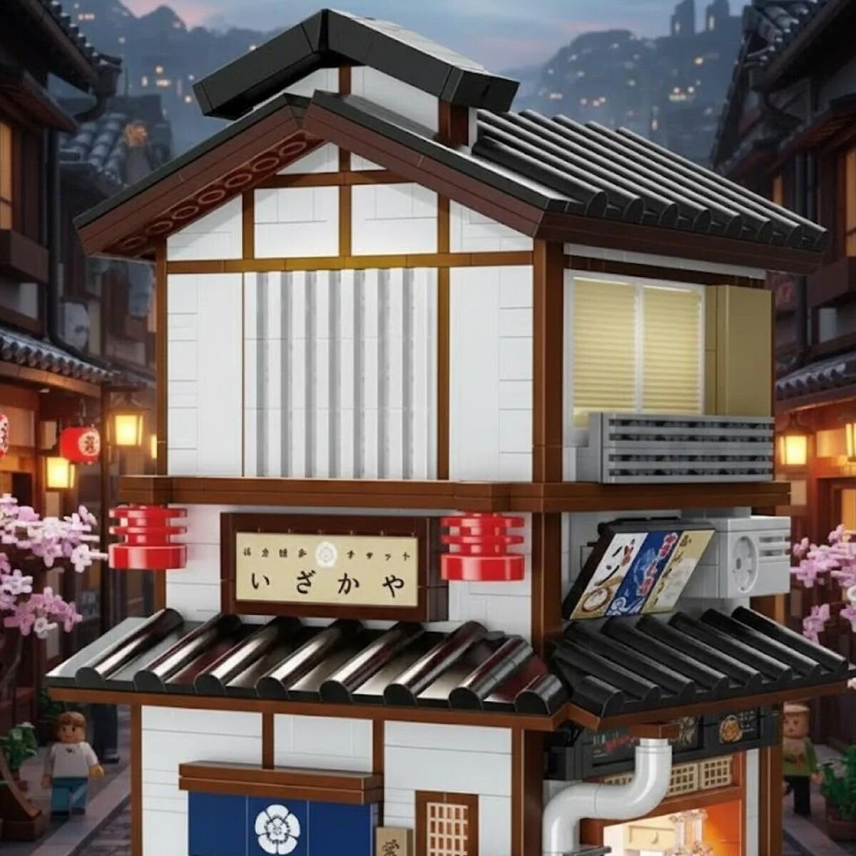 C66019W Cada Japon Sokak Manzarası 1195 Parça Block Oyuncak görsel 4