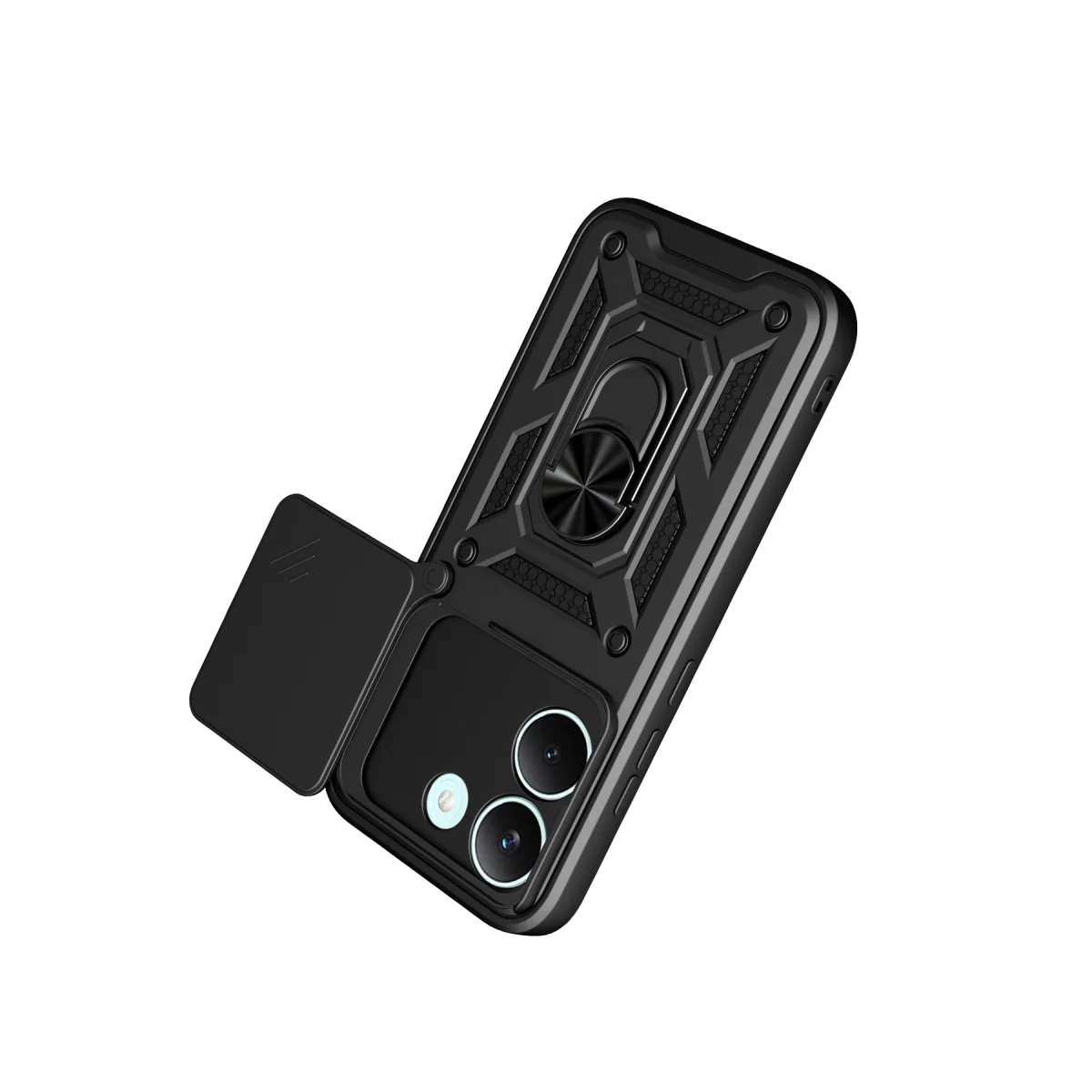 Xiaomi Poco X8 Pro Pars Lens Yüzüklü Silikon - Siyah görsel 3