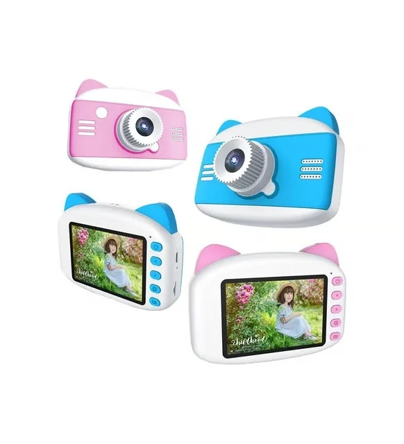X900 Dijital Çocuk Fotoğraf Makinesi Selfie Kamera 3.5 İnç Dijital Çocuk Kamerası 1080p (mavi) görsel 3