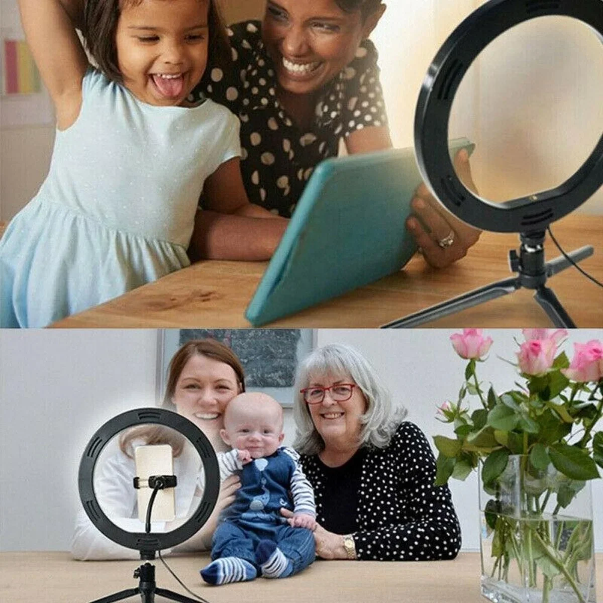 8inç 20cm Youtube Instagram Tiktok Selfie Stüdyo Video Fotoğraf Ring Light Tripod Led Halk görsel 8