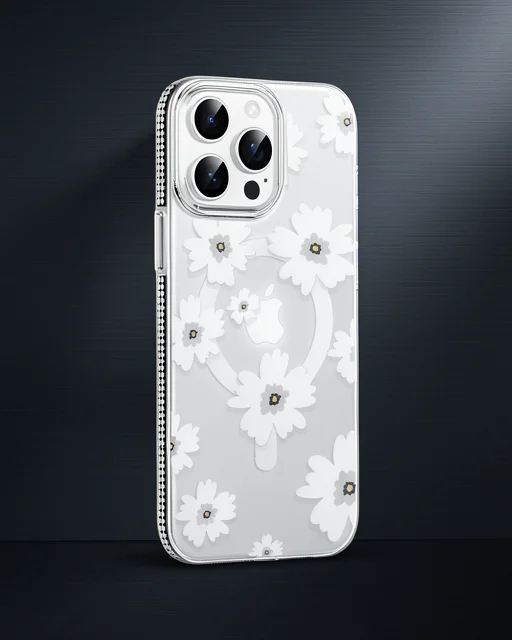Joko Apple İphone 15 Pro Max Floral Magsafe Kapak - Beyaz