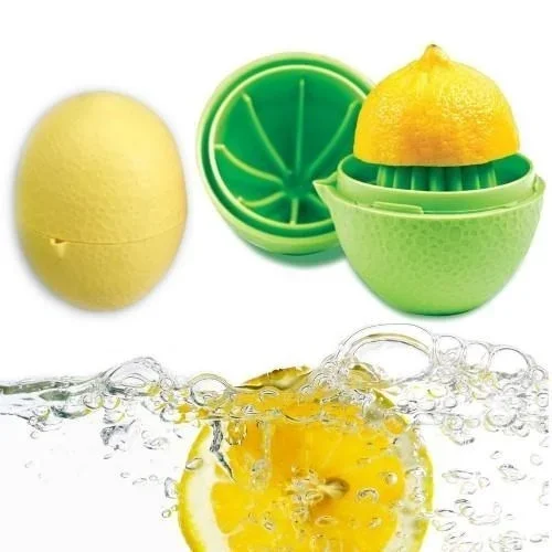 Hazneli Kapaklı Hijyenik Pratik Kolay Limon Sıkacağı Aparatı görsel 4