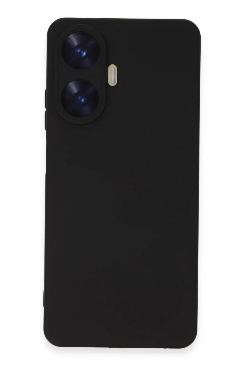 Realme C55 Kılıf Nano içi Kadife Silikon - Siyah görsel 3