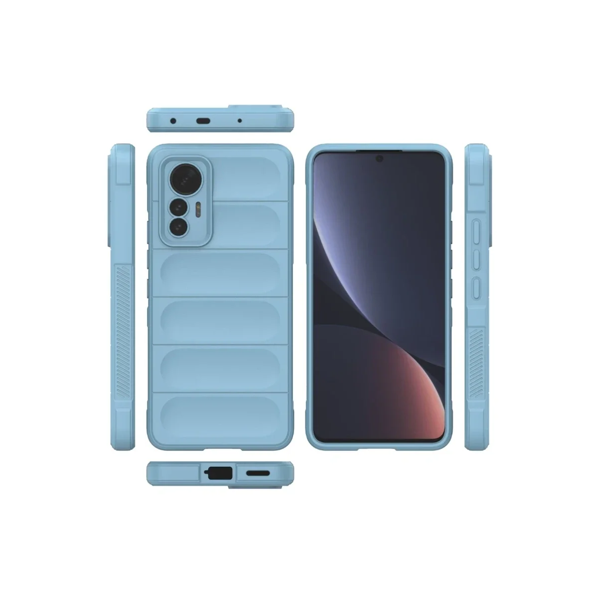 Xiaomi Mi 12 Lite Kılıf Optimum Silikon - Sky Blue görsel 3