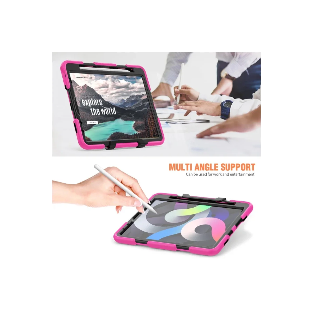 Apple iPad Pro 11 (2020) Kılıf Griffin Tablet Kapak - Pembe görsel 6