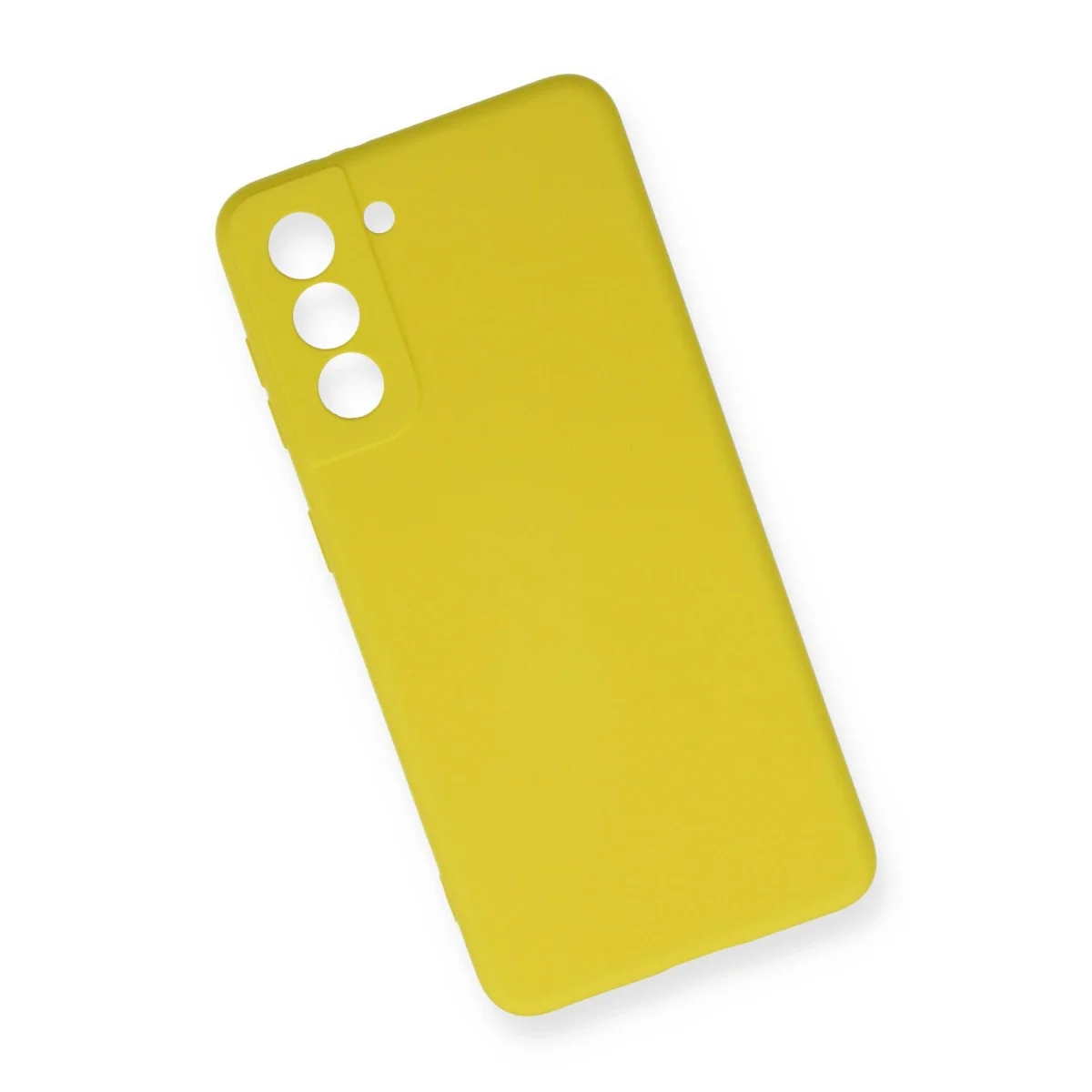 Samsung Galaxy S21 Fe Kılıf Nano İçi Kadife Silikon - Sarı görsel 2