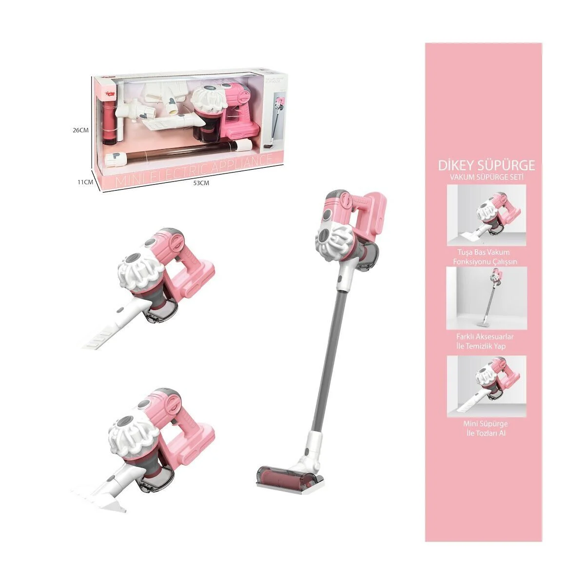 LS8803C Dikey Elektrik Süpürgesi Pembe görsel 3