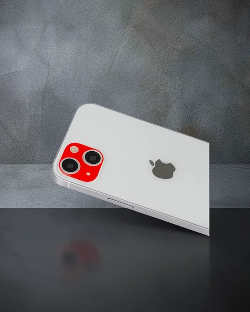 Apple İphone 13 Rainbow Kamera Lens Koruma Cam - Kırmızı