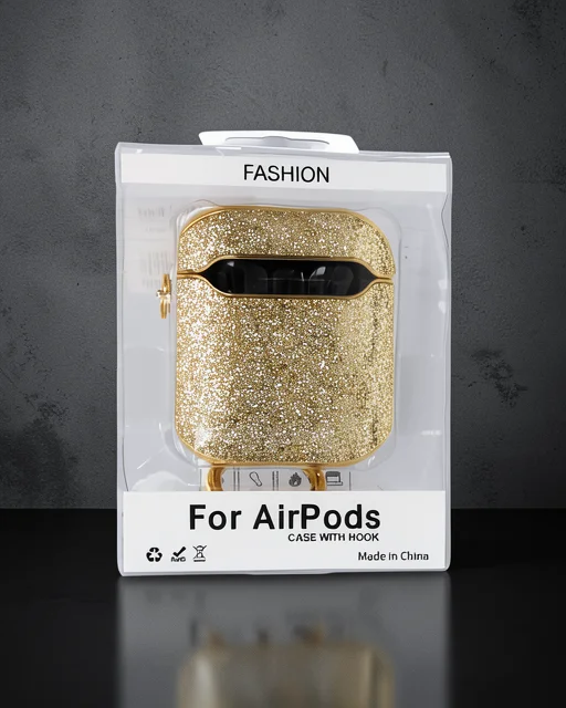 Apple Airpods 2 (2.nesil) Spell Simli Kılıf - Gold