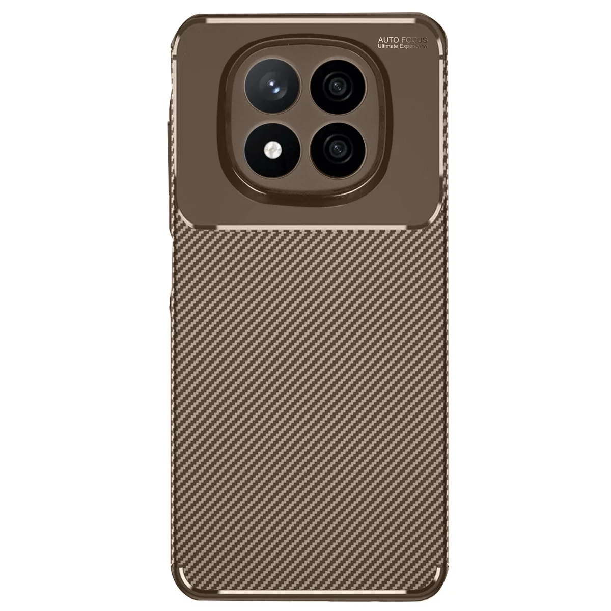 Xiao Red Note 14 Pro 4g Kılıf Auto Focus Karbon Kapak - Kahverengi görsel 2