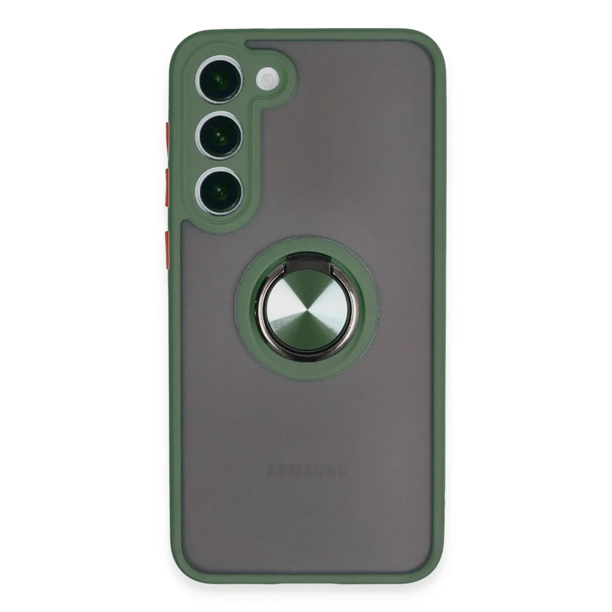 Samsung Galaxy S23 Plus Kılıf Montreal Yüzüklü Silikon Kapak - Yeşil
