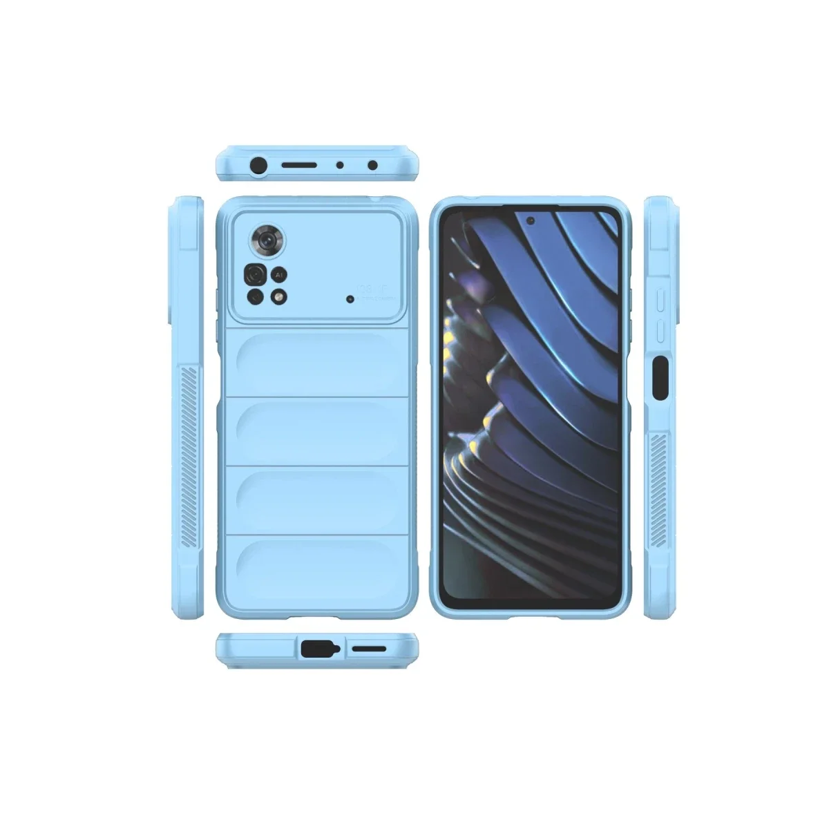 Xiaomi Poco X4 Pro 5G Kılıf Optimum Silikon - Sky Blue görsel 2