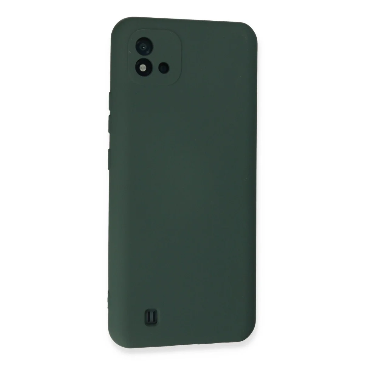 Realme C11 2021 Kılıf Nano İçi Kadife Silikon - Koyu Yeşil görsel 3