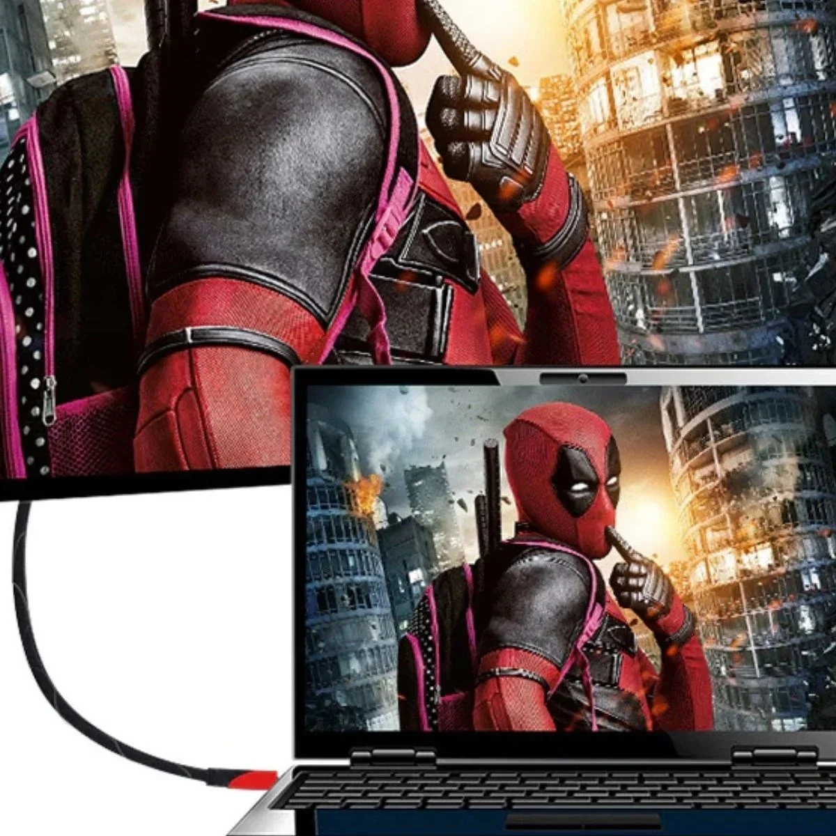 HD Kablosu HDTV Bilgisayar Uydu Görüntü Ses Full HD Sargılı Görüntü Aktarma Kablosu görsel 7