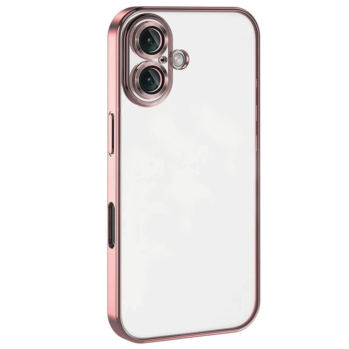 Apple İphone 16 Kılıf Razer Lensli Silikon - Pembe