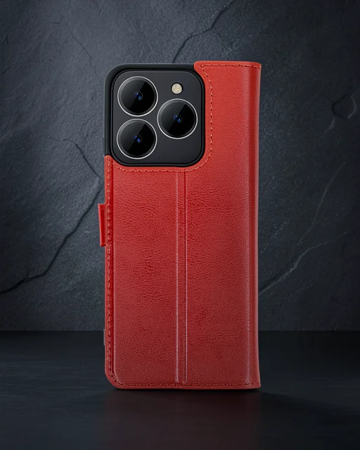 Realme C63 Kılıf Trend S Plus Kapaklı Kılıf - Kırmızı