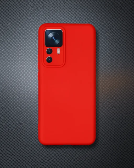 Xiaomi Mi 12t Pro Kılıf Nano İçi Kadife Silikon - Kırmızı