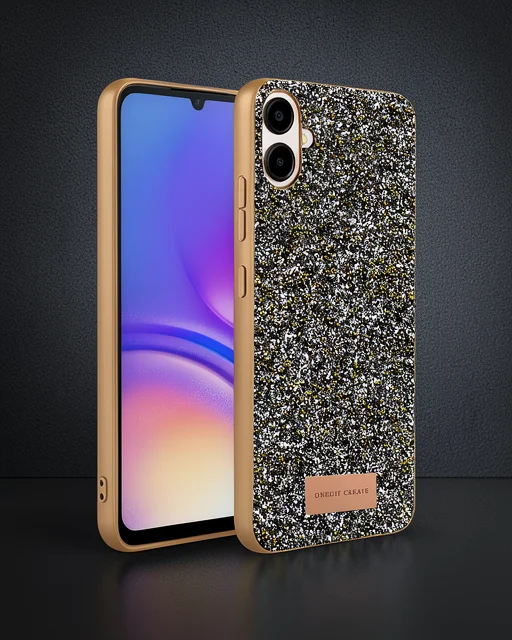 Onegif Samsung Galaxy A07 4g Bright Simli Kapak - Gold