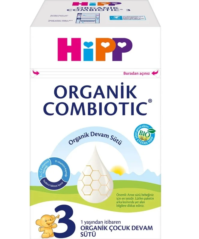 3 Organik Combiotic Bebek Sütü 800 Gr X2 Islak Mendil Hediyeli görsel 2