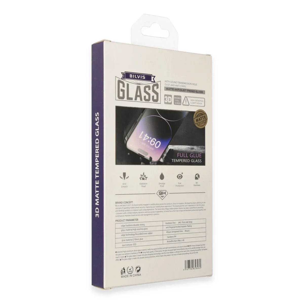 Apple iPhone 14 Bilvis 3D Mat Cam Ekran Koruyucu görsel 2