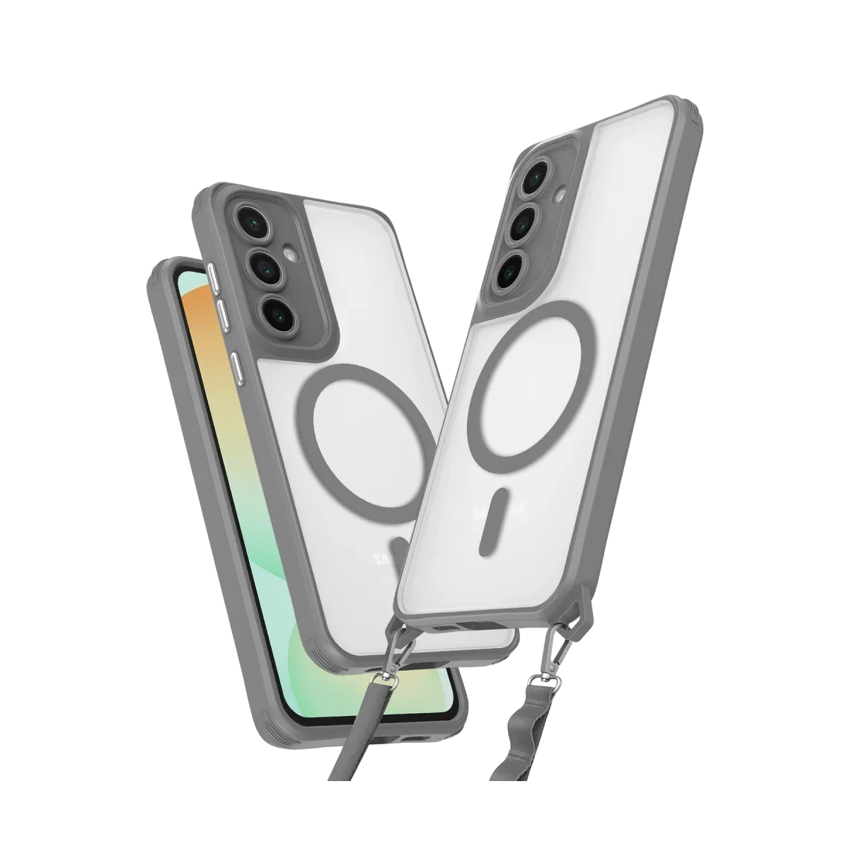 Samsung Galaxy S23 FE Kılıf Enka Magsafe Silikon Kılıf - Titan Gri