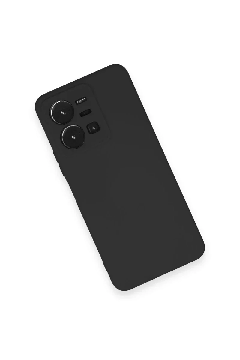 Vivo Y35 Kılıf Nano içi Kadife Silikon - Siyah görsel 3