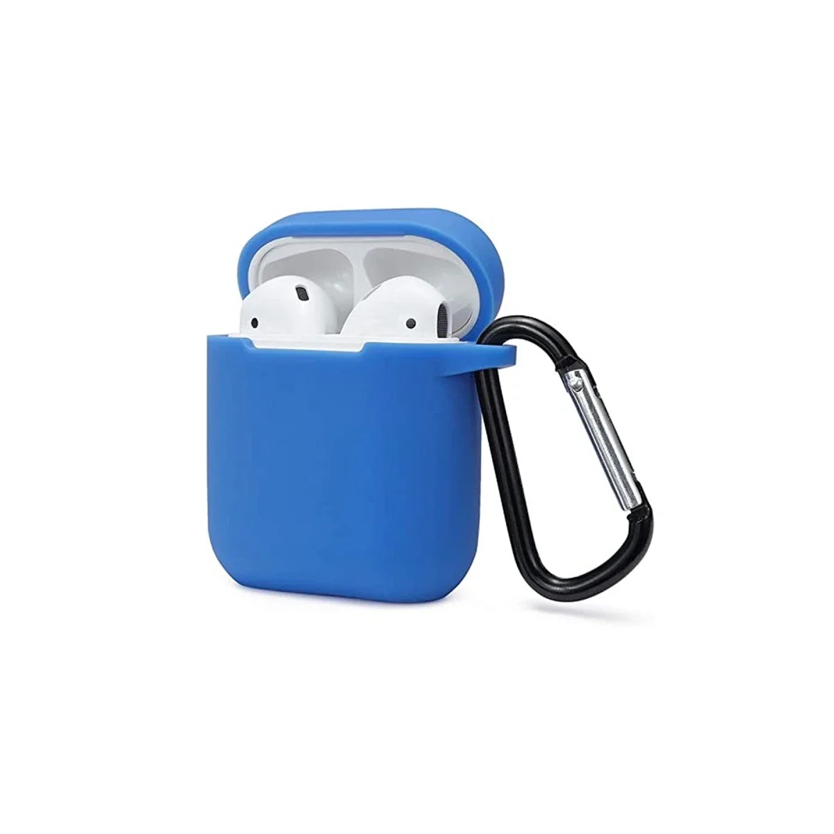 Apple Airpods 2 (2.nesil) Sert Silikon Kılıf - Mavi