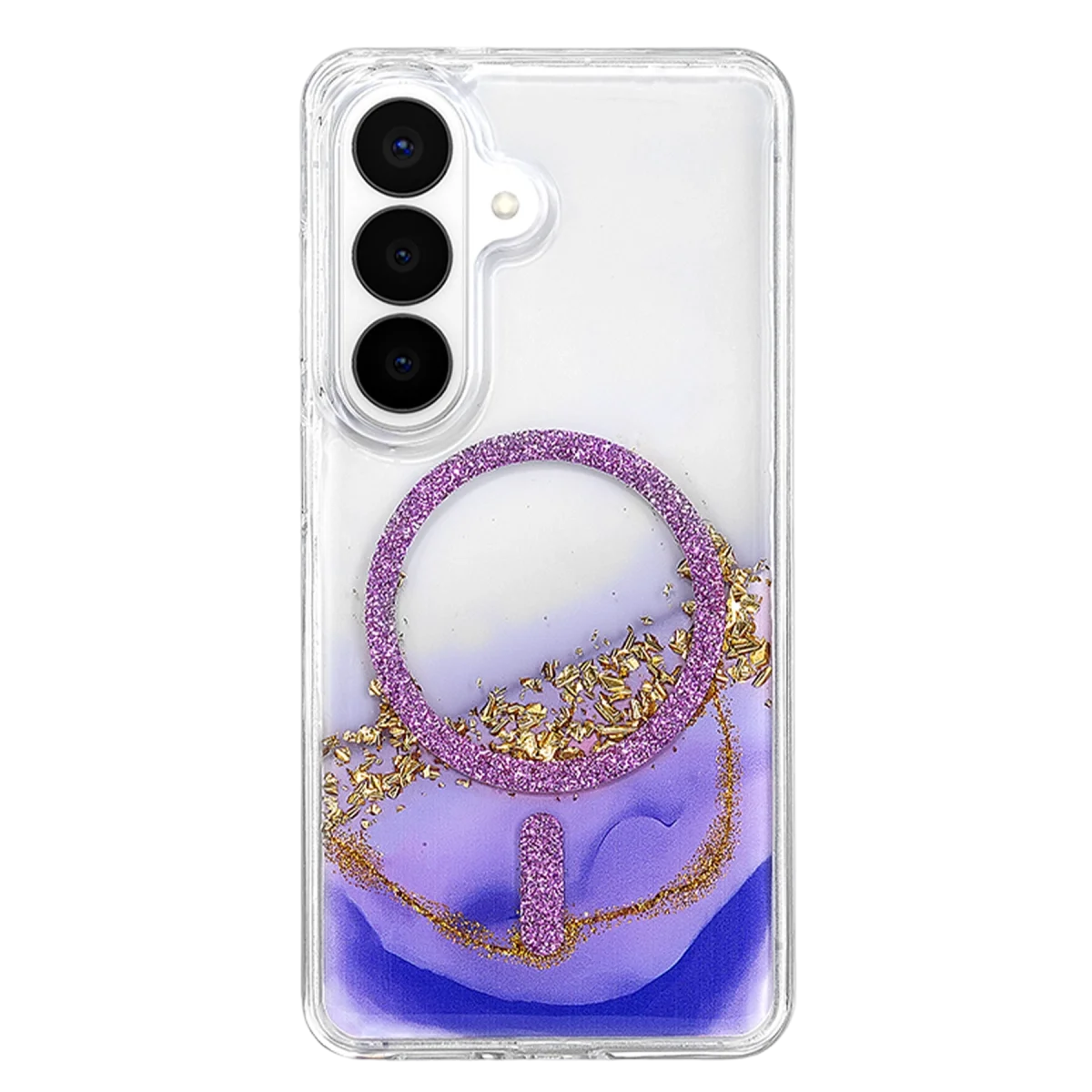 Onegif Samsung Galaxy S26 Lotus Simli Magsafe Kapak - Mor görsel 3