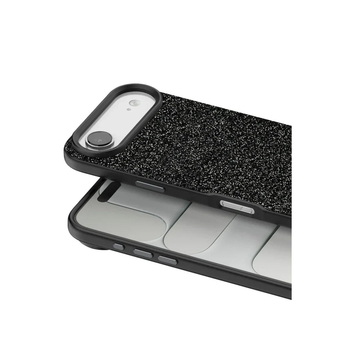 Onegif Apple iPhone 17 Air Bright Simli Kapak - Siyah görsel 2