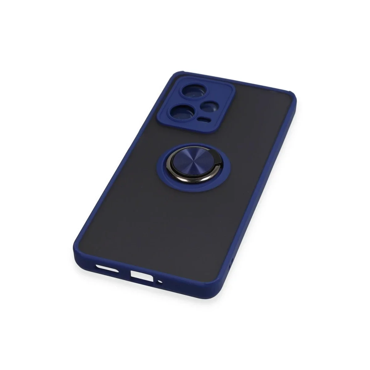 Xiaomi Redmi Note 12 5G Kılıf Montreal Yüzüklü Silikon Kapak - Lacivert görsel 5