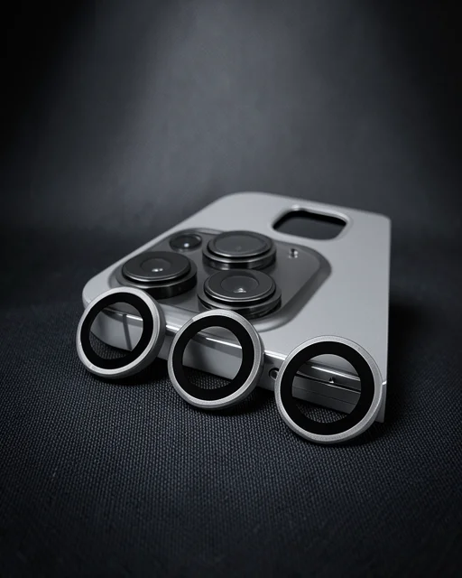Apple İphone 15 Pro Max Raze Metal Kamera Lens - Titan Gri