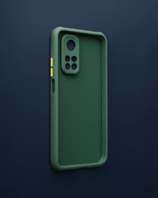 Xiaomi Mi 10t Pro Kılıf Miami Şeffaf Silikon - Koyu Yeşil