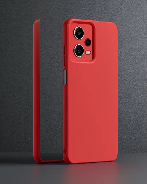 Xiaomi Redmi Note 12 Pro 5g Kılıf Nano İçi Kadife Silikon - Kırmızı