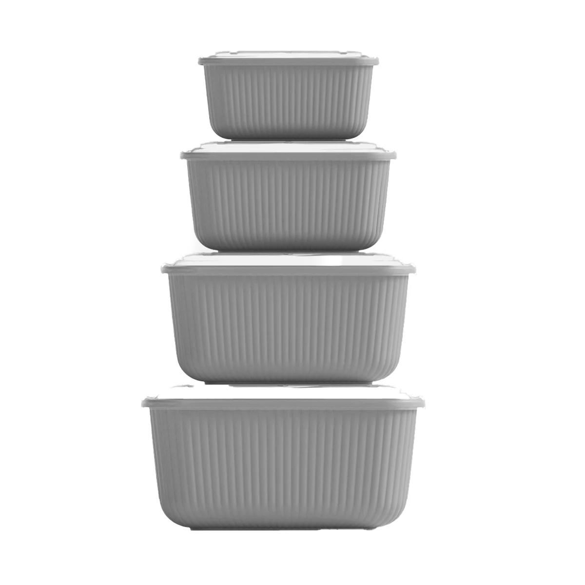 Sızdırmaz Dikdörtgen Saklama Kabı Seti (600/1100/1800/3000 ml) görsel 2