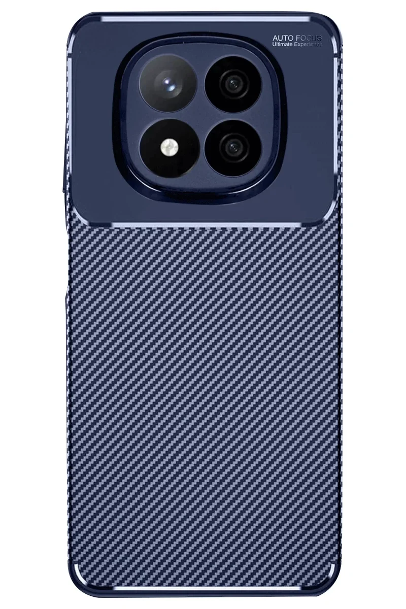 Xiao Red Note 14 Pro Plus Kılıf Auto Focus Karbon Kapak - Lacivert görsel 3