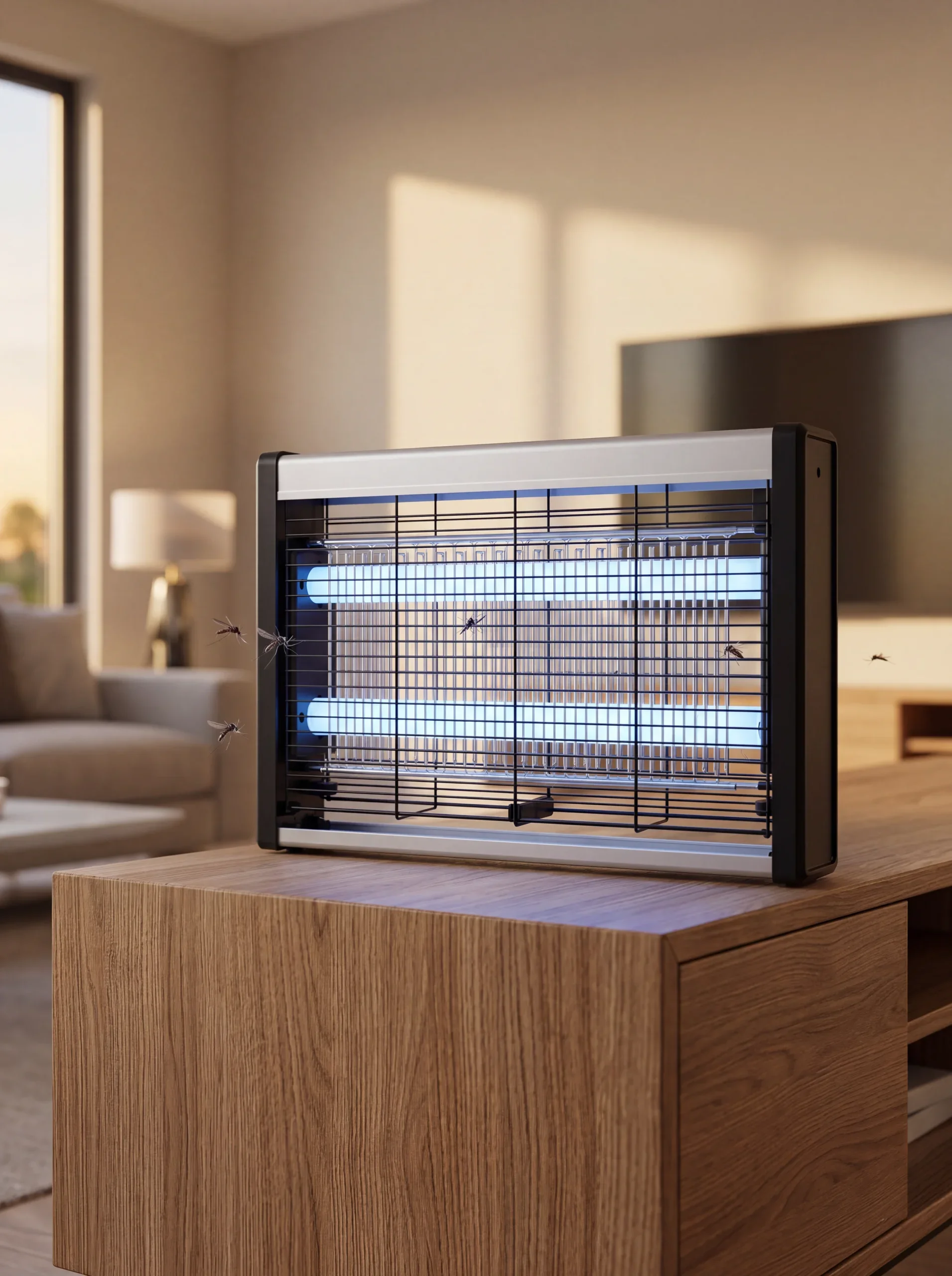 Elektrikli UV Sinek Öldürücü Lamba Çift Işıklı Güçlü Koruma görsel 5