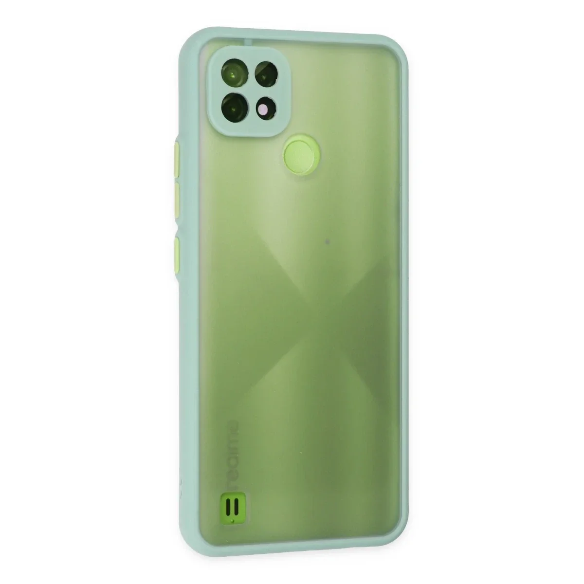 Realme C21 Kılıf Montreal Silikon Kapak - Turkuaz görsel 3