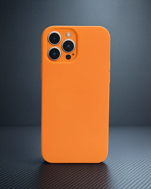 Apple İphone 13 Pro Kılıf Nano İçi Kadife Silikon - Turuncu
