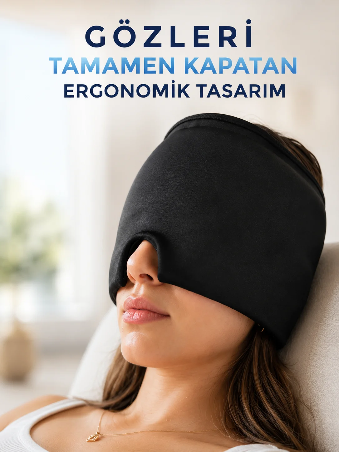 Soğuk & Sıcak Kompres Özellikli Jel Başlık Ergonok Rahatlama Maskesi