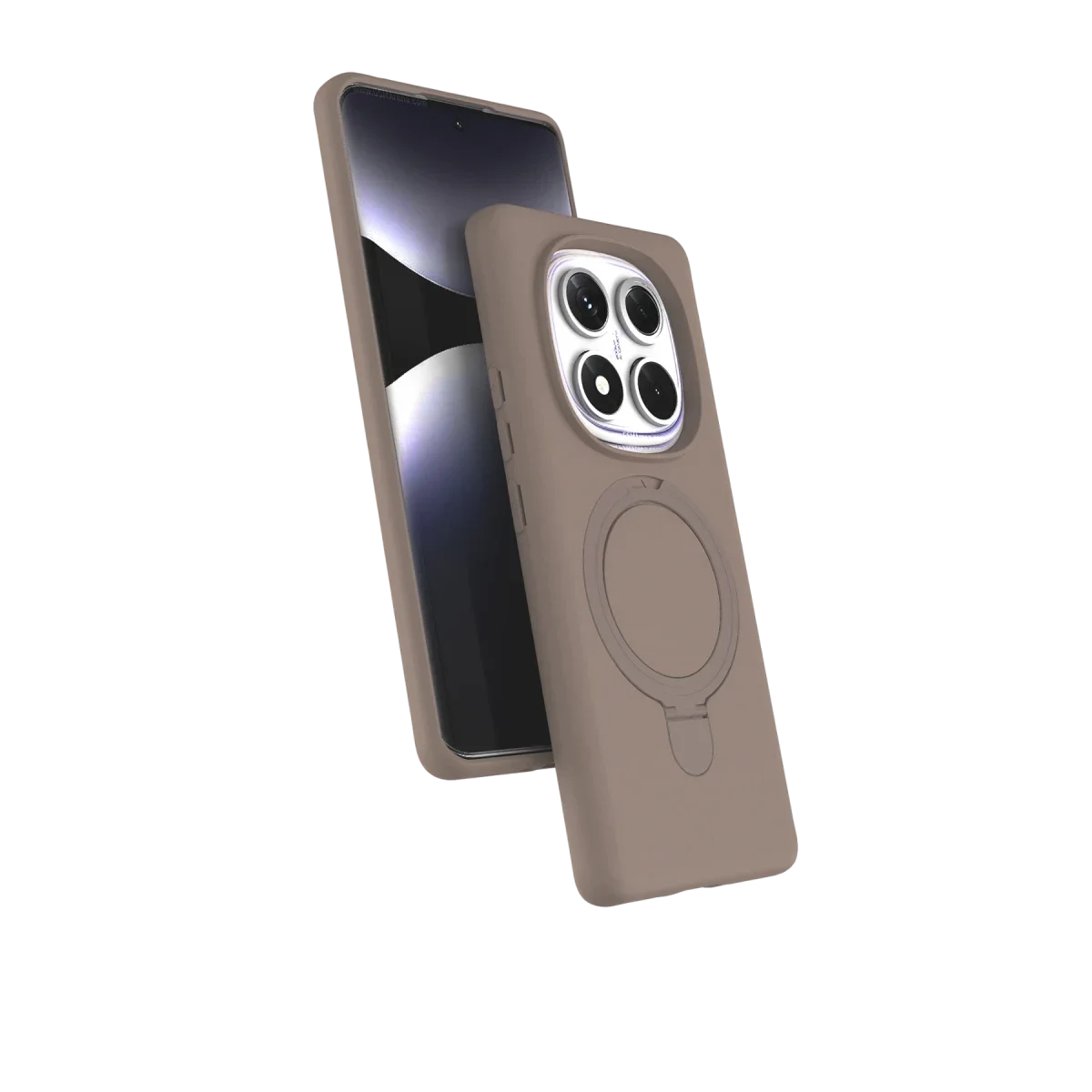 Xiaomi Redmi Note 14 Pro 4G Regal Magsafe Standlı Kapak - Çöl Titanyum